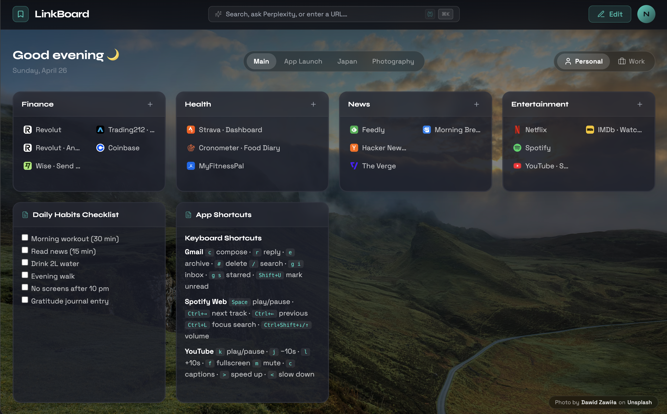 Link Board Examples LinkBoard — Visual Bookmark Dashboard for Any Browser
